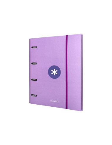 CARPETA RECAMBIO SOLAPA ANTARTIK A4 5MM FORRADA 4AN.40MM LAVANDA