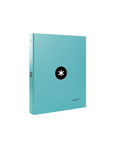 CARPETA ANTARTIK A4 FORRADA 4 ANILLAS 25MM REDONDAS MENTA