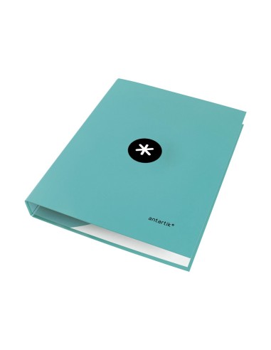 CARPETA ANTARTIK A4 FORRADA 4 ANILLAS 25MM REDONDAS MENTA