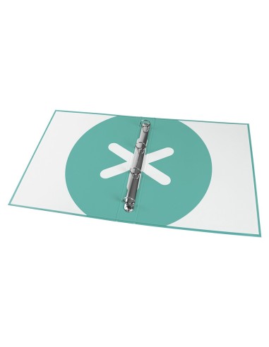 CARPETA ANTARTIK A4 FORRADA 4 ANILLAS 25MM REDONDAS MENTA
