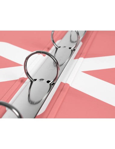 CARPETA ANTARTIK A4 FORRADA 4 ANILLAS 25MM REDONDAS CORAL