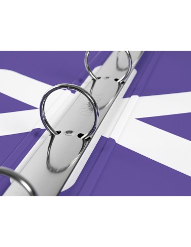 CARPETA ANTARTIK A4 FORRADA 4 ANILLAS 25MM REDONDAS LAVANDA