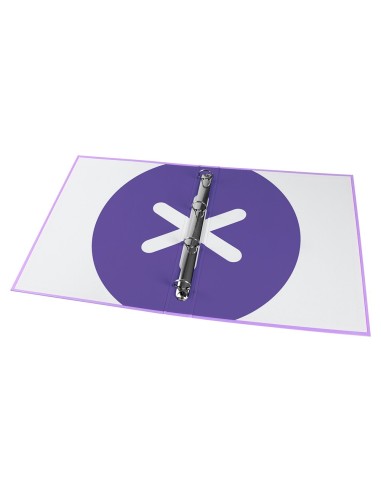 CARPETA ANTARTIK A4 FORRADA 4 ANILLAS 25MM REDONDAS LAVANDA