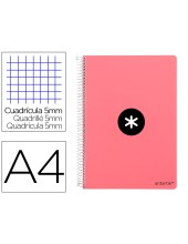 CUADERNO ESP. ANTARTIK A4 T.DURA 5MM 80H. 100GR. CORAL