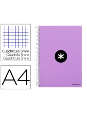 CUADERNO ESP. ANTARTIK A4 T.DURA 5MM 80H. 100GR. LAVANDA