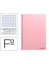 CUADERNO ESP. SMART FL. T.BLANDA 4MM 80H. 60GR. ROSA