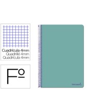 CUADERNO ESP. SMART FL. T.BLANDA 4MM 80H. 60GR. TURQ.