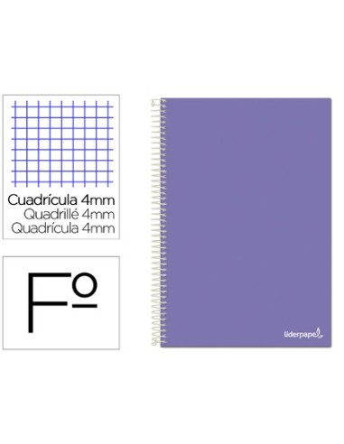 CUADERNO ESP. SMART FL. T.BLANDA 4MM 80H. 60GR. VIO.