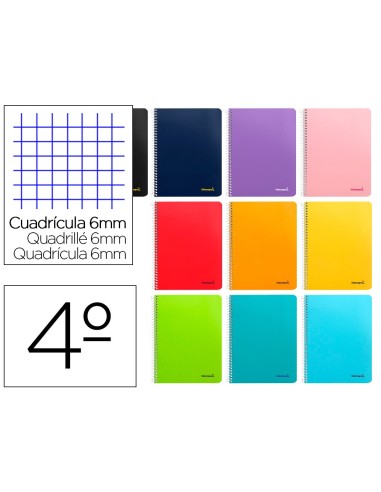 CUADERNO ESP. SMART A5 T.BLANDA 6MM 80H. 60GR. COL.SURT.