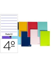 CUADERNO ESP. SMART A5 T.BLANDA PAUTA 3.5MM 80H. 60GR. SURT.