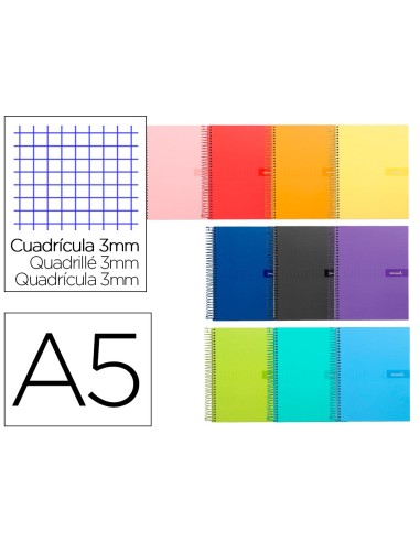 CUADERNO ESP. CRAFTY A5 T.FORRADA 3MM 80H 90GR.COL. SURT.*33070