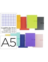 CUADERNO ESP. CRAFTY A5 T.FORRADA 4MM 80H. 90GR. COL.SURT.