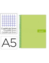 CUADERNO ESP. CRAFTY A5 T.FORRADA MICRO 5MM 5B 6T.120H.90GR.VE.*32902