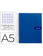 CUADERNO ESP. CRAFTY A5 T.FORRADA MICRO 5MM 5B 6T. 120H. 90GR. AZ.