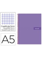 CUADERNO ESP. CRAFTY A5 T.FORRADA MICRO 5MM 5B 6T. 120H. 90GR. VIO.