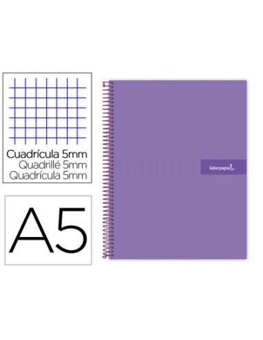 CUADERNO ESP. CRAFTY A5 T.FORRADA MICRO 5MM 5B 6T. 120H. 90GR. VIO.