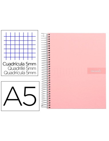 CUADERNO ESP. CRAFTY A5 T.FORRADA MICRO 5MM 5B 6T. 120H. 90GR. ROSA