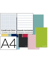 CUADERNO ESP. JOLLY A4 T.FORRADA MICRO MULTI.28H 5MM 112H. HOR.75GR.