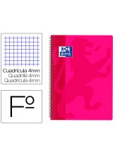 CUADERNO ESP. OXFORD SCHOOL FL. T.PP. 4MM 80H 90GR. FUCSIA