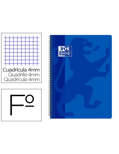 CUADERNO ESP. OXFORD SCHOOL FL. T.PP. 4MM 80H 90GR. AZ. CL.