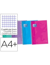 CUADERNO ESP. OXFORD SCHOOL A4 T.EXTRA MICRO 5MM 120H 90GR.5UD