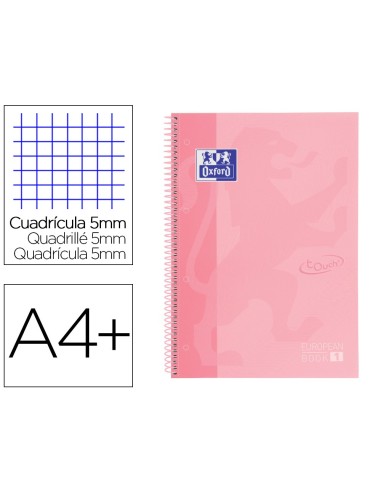 CUADERNO ESP. OXFORD SCHOOL A4+ T.EXTRA 5MM 80H. 90GR. FLAMINGO