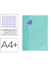 CUADERNO ESP. OXFORD SCHOOL A4+ T.EXTRA 5MM 80H. 90GR. MINT PATEL