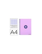 CUADERNO ESP.A4 ANTARTIK T.DURA 80H 100GR 4MM MARGEN LAVANDA 2