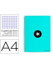 CUADERNO ESP.LIDERPAPEL A4 ANTARTIK T.DURA 80H 100GR 4MM MARGEN MENTA