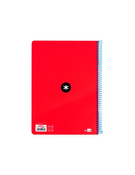 CUADERNO ESP.LIDERPAPEL A4 ANTARTIK T.DURA 80H 100GR 4MM MARGEN RJ.