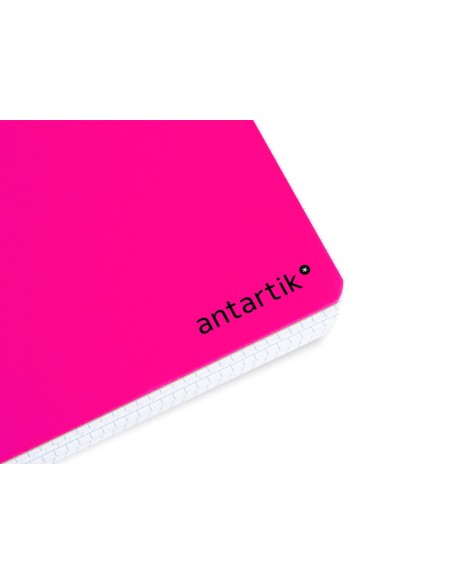 CUADERNO ESP.A4 ANTARTIK T.DURA 80H 100GR 4MM MARGEN ROSA FLUOR