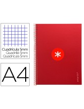 CUADERNO ESP.A4 MICRO ANTARTIK T.FORRADA 80H 90GR.5MM 1B.4 TAL.FRAMB.