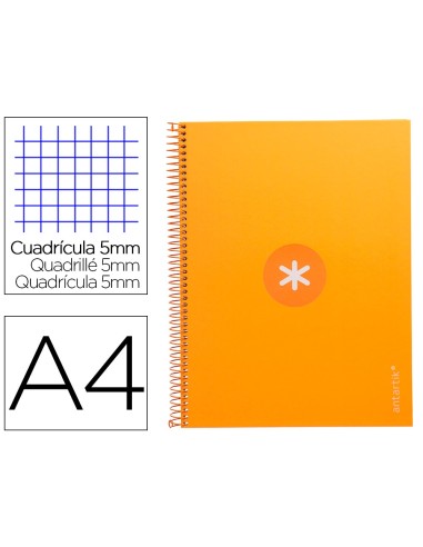 CUADERNO ESP.A4 MICRO ANTARTIK T.FORRADA 80H 90GR.5MM 1B.4 TAL.MOST.