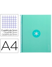 CUADERNO ESP.A4 MICRO ANTARTIK T.FORRADA 80H 90GR.5MM 1B.4 TAL.MENTA