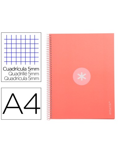 CUADERNO ESP.A4 MICRO ANTARTIK T.FORRADA 80H 90GR.5MM 1B.4 TAL.RS.CL.