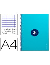 CUADERNO ESP.A4 MICRO ANTARTIK T.FORRADA 80H 90GR.5MM 1B.4 TAL.TURQ.