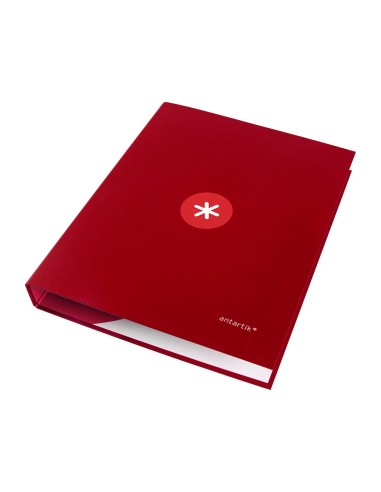 CARPETA  ANTARTIK A4 FORRADA 4AN.25MM REDONDAS FRAMBUESA