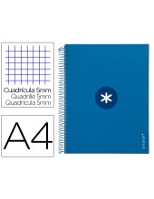 CUADERNO ESP. ANTARTIK A4 T.FORRADA MICRO 5MM 5B 4T.120H 100GR.AZ.MAR