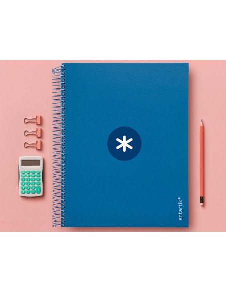 CUADERNO ESP. ANTARTIK A4 T.FORRADA MICRO 5MM 5B 4T.120H 100GR.AZ.MAR