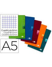 CUADERNO ENCOLADO SCRIPTUS A5 T.CARTON 6MM 48H. 90GR. COL.SURT.