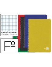 CUADERNO ESP. LIDERPAPEL FL. T.DURA 4MM 80H. 60GR. COL.SURT.