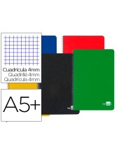 CUADERNO ESP. LIDERPAPEL A5 T.DURA 4MM 80H. 60GR. COL. SURT.