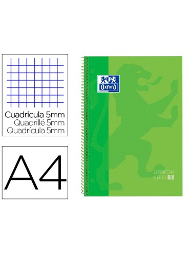 CUADERNO ESP. OXFORD EBOOK A4 T.EXTRA MICRO 5MM 80H 90GR. VE.