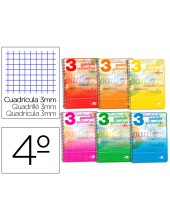 CUADERNO ESP. LIDERPAPEL A5 T.CARTON PAUTA 3MM 40H.70GR. COL.SURT.