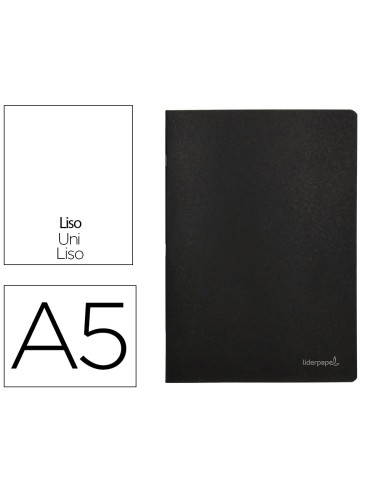 CUADERNO ENCOLADO LIDERPAPEL A5 T.CARTON LISO 80H. 60GR. NG.