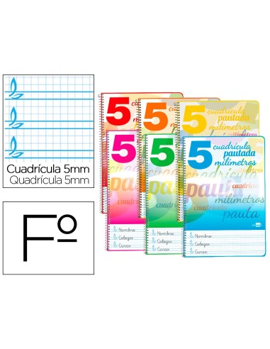 CUADERNO ESP. WRITE FL. T.DURA PAUTA 5MM 80H. 70GR. SURT.