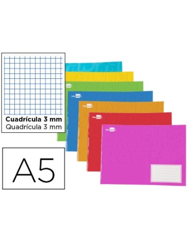 CUADERNO GRAP. WRITE A5 AP. T.CARTON 3MM 32H. 60GR. COL.SURT.