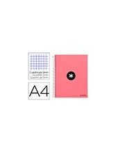 CUADERNO ESP. ANTARTIK A4 T.FORRADA 5MM 5B 4T. 120H. 100GR. CORAL 2