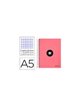 CUADERNO ESP. ANTARTIK A5 T.FORRADA 5MM 5B 6T.120H.100GR. CORAL 2