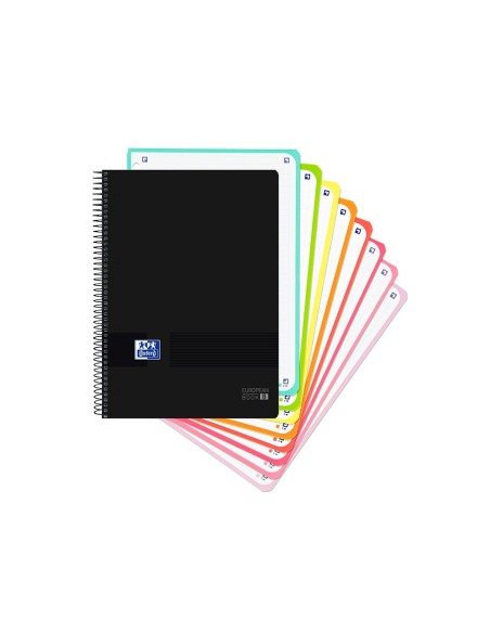 CUADERNO ESP. OXFORD B&C A4+ T.PLASTICO MICRO 5MM 8B 160H  90GR.TURQ.